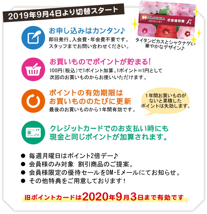 アカツカFFCパビリオンのポイントカード