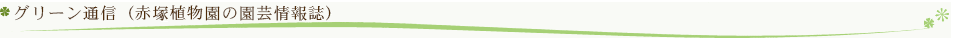 グリーン通信（赤塚植物園発刊、会報誌）